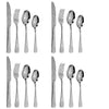 Luxury Cutlery Sets Silverware Kit Vintage Carved Tableware Set