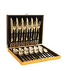 Luxury Cutlery Sets Silverware Kit Vintage Carved Tableware Set