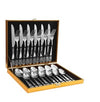 Luxury Cutlery Sets Silverware Kit Vintage Carved Tableware Set
