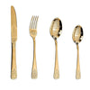 Luxury Cutlery Sets Silverware Kit Vintage Carved Tableware Set