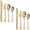 Luxury Cutlery Sets Silverware Kit Vintage Carved Tableware Set