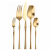 Matte Cutlery Set Gold Cutlery Set Stainless Steel Cutlery Set