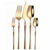 Matte Cutlery Set Gold Cutlery Set Stainless Steel Cutlery Set
