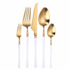 Matte Cutlery Set Gold Cutlery Set Stainless Steel Cutlery Set