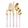 Matte Cutlery Set Gold Cutlery Set Stainless Steel Cutlery Set