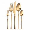 Matte Cutlery Set Gold Cutlery Set Stainless Steel Cutlery Set