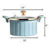 Micro Pressure Non Stick Pan Double Handle Cooking Pot with Lid