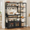 Microwave Stand Storage Shelves Kitchen Bakers Rack with Power Outlet