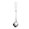 Mixing Spoon With Ceramic Handle Flower Shape Dessert Spoon Tableware