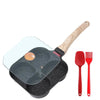 Nonstick Egg Frying Pan with Lid Kitchen Breakfast Grill Skillet