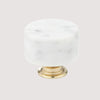Nordic Marble Cabinet Knobs Aluminum Base Single Hole Drawer Pulls