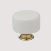 Nordic Marble Cabinet Knobs Aluminum Base Single Hole Drawer Pulls