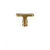 Brass French Style T-Bar Knob Elegant Wardrobe Drawer Furniture Handle