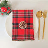 Plaid Cotton Tassel Table Napkins Set of 4 Reusable Tea Towels Napkins