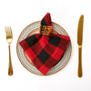 Plaid Cotton Tassel Table Napkins Set of 4 Reusable Tea Towels Napkins