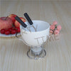 Porcelain Cheese Fondue Set Chocolate Melting Bowl for Home Fondue