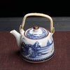 Porcelain Teapot with Strainer Net Traditional Ceramic Tea Set