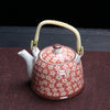 Porcelain Teapot with Strainer Net Traditional Ceramic Tea Set