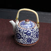 Porcelain Teapot with Strainer Net Traditional Ceramic Tea Set