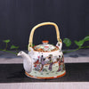 Porcelain Teapot with Strainer Net Traditional Ceramic Tea Set