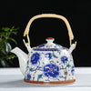 Porcelain Teapot with Strainer Net Traditional Ceramic Tea Set