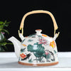 Porcelain Teapot with Strainer Net Traditional Ceramic Tea Set