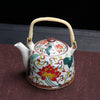 Porcelain Teapot with Strainer Net Traditional Ceramic Tea Set