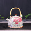 Porcelain Teapot with Strainer Net Traditional Ceramic Tea Set