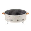 Portable Charcoal Barbecue Grill Stainless Steel Round Split BBQ Stove