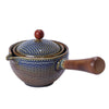 Portable Rotating Ceramic Teapot Tea Maker Infuser with Wooden Handle