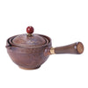 Portable Rotating Ceramic Teapot Tea Maker Infuser with Wooden Handle