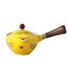 Portable Rotating Ceramic Teapot Tea Maker Infuser with Wooden Handle