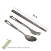 Portable Tableware Set Pure Titanium Frosted Travel Dinnerware