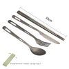 Portable Tableware Set Pure Titanium Frosted Travel Dinnerware