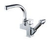 Pull Out Sprayer Single Handle Hole Deck Mounted Vessel Sink Mixer Tap