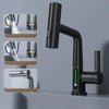 Pulling Lifting Digital Display Waterfall Basin Faucet Stream Sprayer