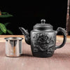 Purple Clay Teapot Single Pot with Built-in Stainless Steel Filter