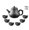Purple Clay Teapot Single Pot with Built-in Stainless Steel Filter