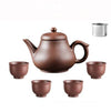 Purple Clay Teapot Single Pot with Built-in Stainless Steel Filter