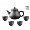 Purple Clay Teapot Single Pot with Built-in Stainless Steel Filter