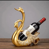 Resin Swan Couple Wine Rack Elegant Swan Wine Holder Table Decoration