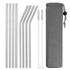 Reusable Metal Drinking Straws Stainless Steel Sturdy Bent Straw