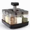 Rotating Glass Seasoning Jars