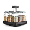 Rotating Glass Seasoning Jars