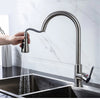 Single Handle Pull Down Kitchen Tap Single Hole 360 Degree Faucets