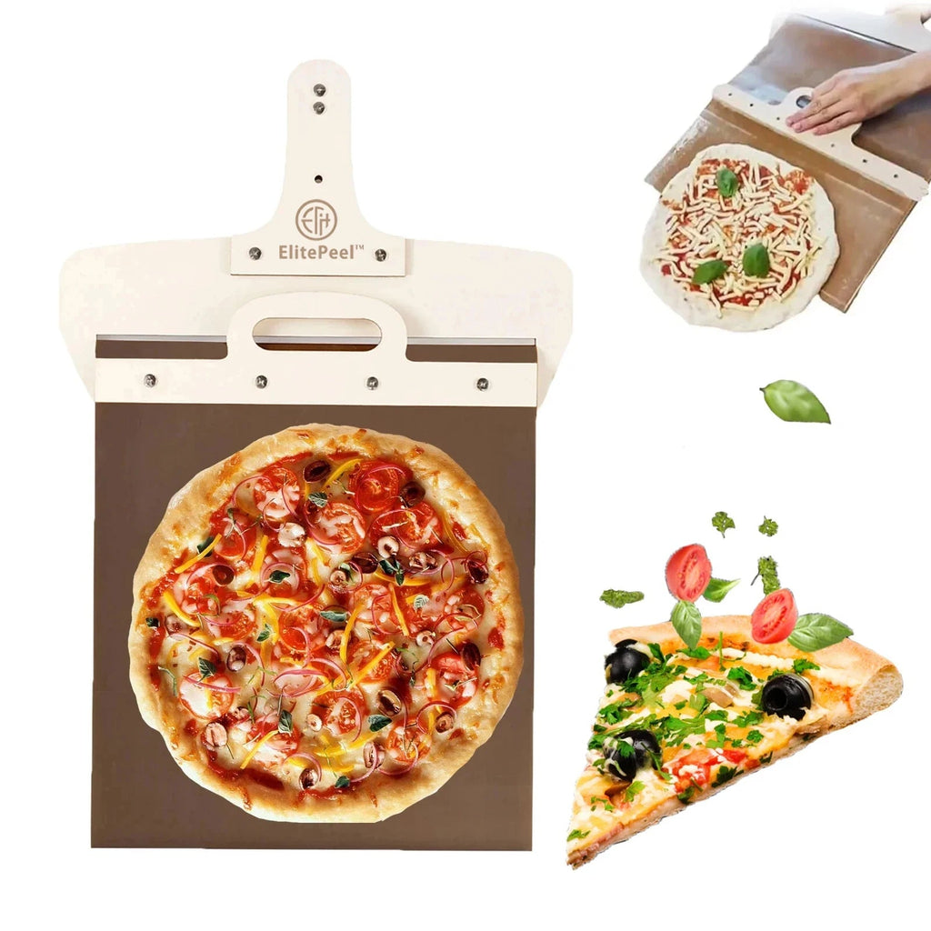 tarp pizza Sliding Pizza Peel Shovel Removable Wooden Handle Pizza Spatula with Tarps