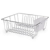 Small Wire Dish Rack Compact Stainless Steel Kitchen Drainer Organizer