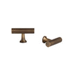 Solid Antique Brass Cabinet Handles Knitted Ribbed Cabinet Pulls