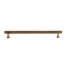 Solid Antique Brass Diamond-Cut Cross-Knurl Pulls Cabinet Handles