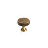 Solid Antique Brass Diamond-Cut Cross-Knurl Pulls Cabinet Handles